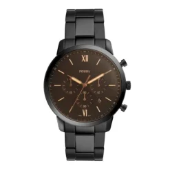 Herren Chronograph "THE COMMUTER" Quarz Stahl schwarz