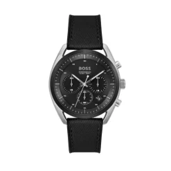 Herren Chronograph "TOP" Quarz Silikon schwarz