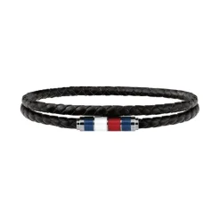 Herren Leder Armband "Casual Schwarz & Silber"