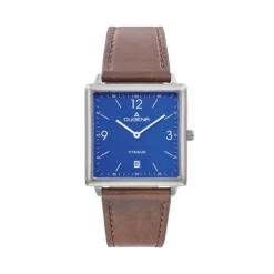 Herren Titan Uhr "MANNHEIM" Quarz Leder braun