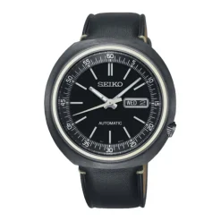 Herren Uhr Automatik Leder schwarz