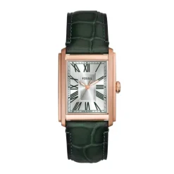Herren Uhr "CARRAWAY" Quarz Leder gr&uuml;n