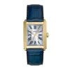 Herren Uhr "CARRAWAY" Quarz Leder blau