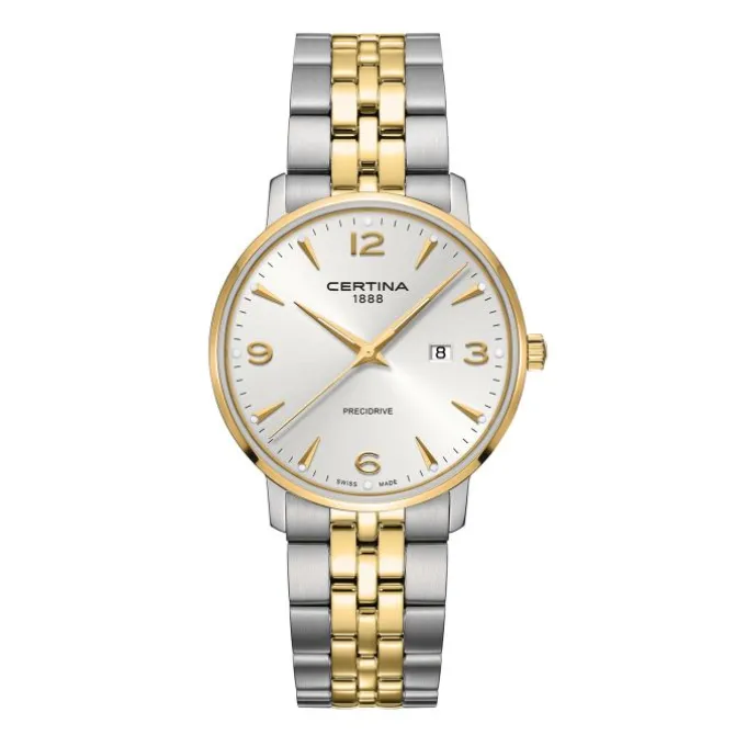 Herren Uhr "DS CAIMANO GENT" Quarz Stahl bicolor