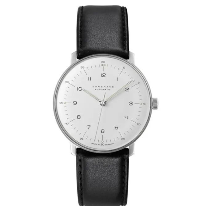 Herren Uhr "MAX BILL" Automatik Leder schwarz