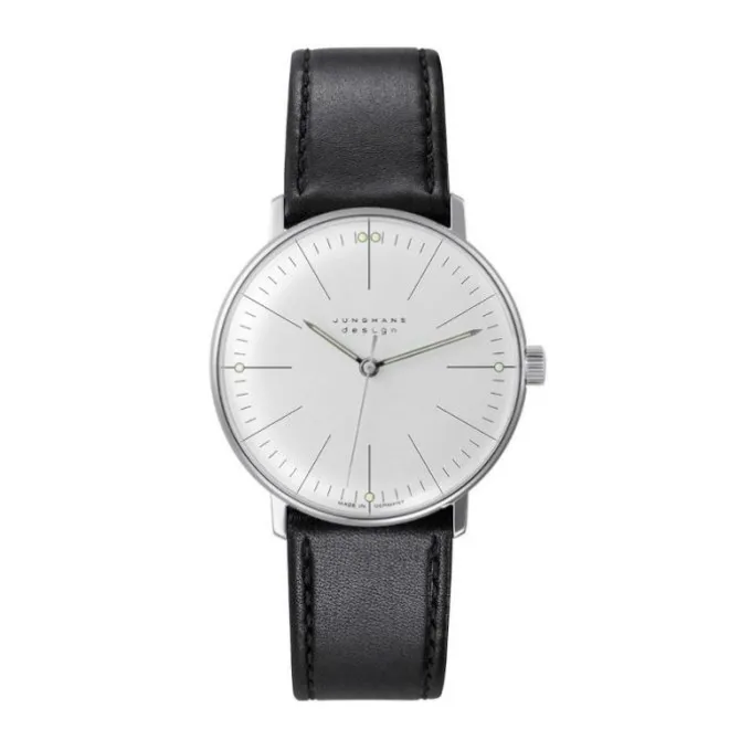 Herren Uhr "MAX BILL" Handaufzug Leder schwarz