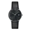 Herren Uhr "MAX BILL" Quarz Leder schwarz