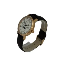 Herren Uhr Quarz Leder schwarz