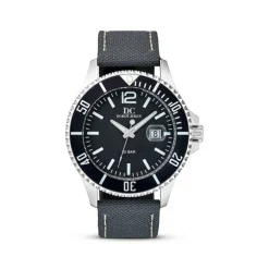 Herren Uhr Quarz Nylon schwarz