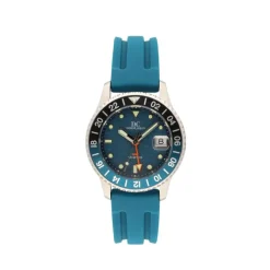Herren Uhr Quarz Silikon dunkelblau
