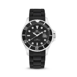 Herren Uhr Quarz Silikon/Textil schwarz