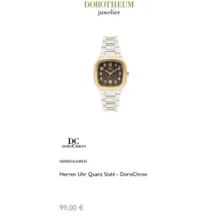 Herren Uhr Quarz Stahl