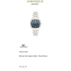 Herren Uhr Quarz Stahl