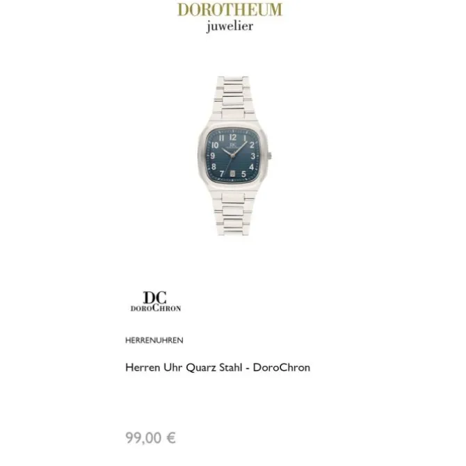 Herren Uhr Quarz Stahl