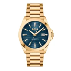 Herren Uhr "STRIKE" Quarz Stahl gold