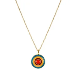 Karneol Collier Silber 925 vergoldet