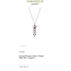 Karneol Markasit Collier "Widder" Silber 925