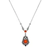 Karneol Markasit Collier Silber 925