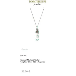 Karneol Markasit Collier "Jungfrau" Silber 925