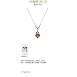 Karneol Markasit Collier Silber 925