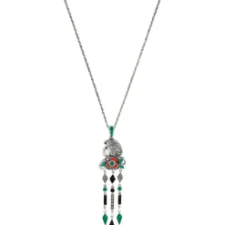 Karneol Markasit Collier "Jungfrau" Silber 925