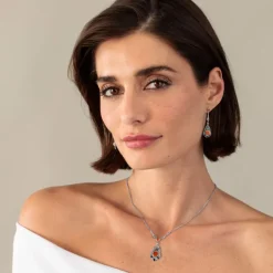 Karneol Markasit Collier Silber 925