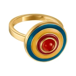 Karneol Ring Silber 925 vergoldet