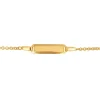 Kinder Tauf Armband mit Gravurplatte Gold 585