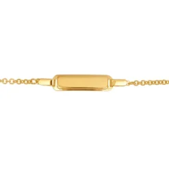 Kinder Tauf Armband mit Gravurplatte Gold 585