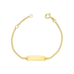 Kinder Taufarmband mit Gravurplatte Gold 585