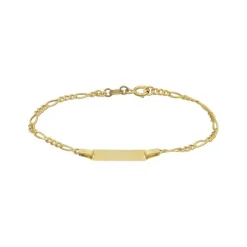 Kinder Taufarmband mit Gravurplatte Gold 585