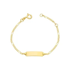 Kinder Taufarmband mit Gravurplatte Gold 585