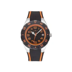 Kinder Uhr "DIVER JUNIOR" Quarz Silikon schwarz/orange