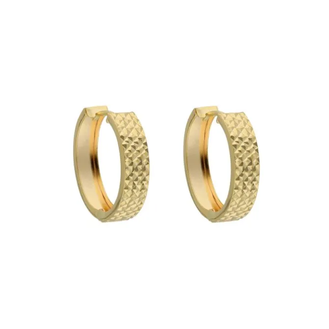 Klappcreolen Gold 585 diamantiert