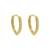 Klappcreolen Gold 585 Zirkonia