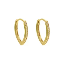 Klappcreolen Gold 585 Zirkonia