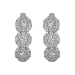Klappcreolen Silber 925 Zirkonia