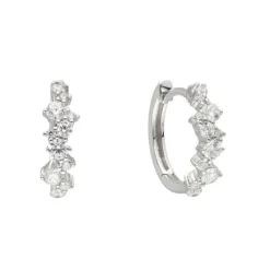 Klappcreolen Silber 925 Zirkonia