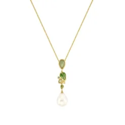 Kulturperlen Collier Silber 925 vergoldet