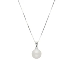 Kulturperlen Collier Wei&szlig;gold 585