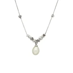 Kulturperlen Diamant Collier Wei&szlig;gold 750 - Privatbesitz