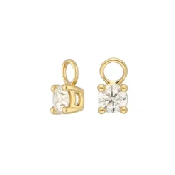 Lab Grown Diamond Anhänger für Creolen Gold 585 im Brillantschliff zus. 0,80 ct.