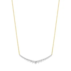 Lab Grown Diamond Collier Gold 585 im Brillantschliff zus. 0,52 ct.