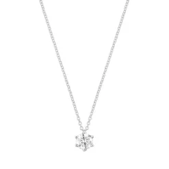 Lab Grown Diamond Collier Wei&szlig;gold 585 im Brillantschliff 0,75 ct.