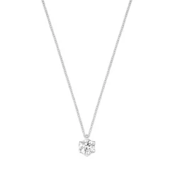 Lab Grown Diamond Collier Wei&szlig;gold 585 im Brillantschliff 0,50 ct.