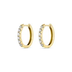 Lab Grown Diamond Klappcreolen Gold 585 im Brillantschliff zus. 0,96 ct.