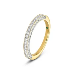 Lab Grown Diamond Memoryring Gold 585 im Brillantschliff zus. 0,59 ct.