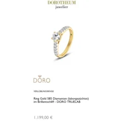 Lab Grown Diamond Ring Gold 585 im Brillantschliff zus. 1,00 ct.