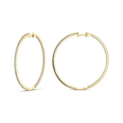 Labor Diamant Klappcreolen Gold 585 im Brillantschliff zus. 0,81 ct.