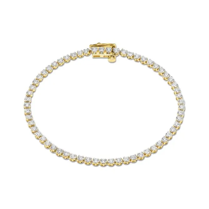Labor Diamant Tennisarmband Gold 585 im Brillantschliff zus. 2,75 ct. (ca. 17cm)